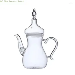 Wine Glasses Heat Resistant Clear Borosilicate Glass Arabic Turktsh French Moroccan Teapot Set With Infuser 1000ml