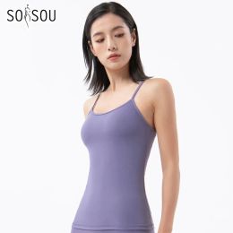 Bras SOISOU New Top Women Bra Nylon Yoga Vest Gym Fitness Workout Sports Bras Y Type Beauty Back Breathable Women Sports Underwear