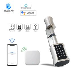 Lock Smart Lock TTlock Bluetooth Cylinder Lock WIFI Security Wireless Electronic Digital APP Keypad Code Keyless Lock