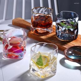 Wine Glasses Twisted Whiskey Glass Cup Cocktail Bar Drinking Supplies Irregular Latte Transparent