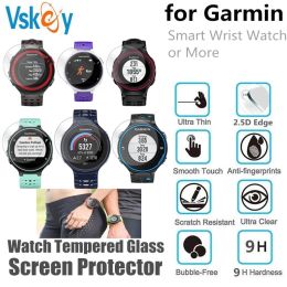 Watches Vskey 500pcs Tempered Glass for Garmin Smart Wrist Watch Screen Protector Antiscratch Protective Film