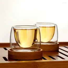 Cups Saucers Tea Cup Design Double Deck Bamboo Tray Set Anti- Insulation Scented Coffee Teacup Copo Taza Bardak