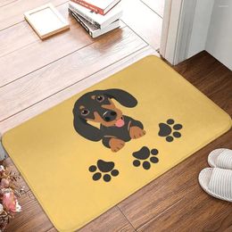 Carpets Non-slip Doormat Dachshund Sausage Dog And Living Room Bedroom Mat Welcome Carpet Pattern Decor