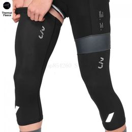 Liv Winter Cycling Knee Warmers Pro Team Thermal Fleece Windproof Soft Shell Leg Sleeve Breathable Bike Protect Cover Men 240320