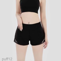 Womens Yoga Shorts High Waist Gym Fitness Training Tights Short Pants Girls Running Elastic Sportswear Pockets SPEX USP2