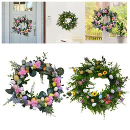 Decorative Flowers Artificial Easter Wreath Decorations For Outdoor Spring Winter Autumn