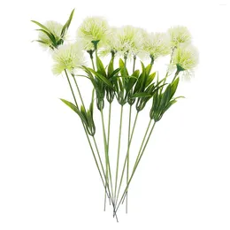 Decorative Flowers Artificial Dandelion Faux Flower Household Fake Dandelions Plants Po Prop Elegant Outdoor