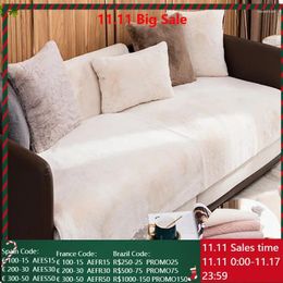 Chair Covers Super Soft Velvet Sofa Cover Winter Warm Corner Sofas Cushion Dustproof Towel Anti Slip Couch Slipcover For Living Room