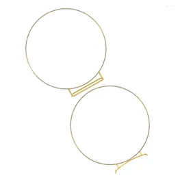 Decorative Flowers 2 Pcs Floral Metal Wreath Desktop Stand Party Decoration Wedding Hoop For Home Centerpiece Ornament Supplies Crafts