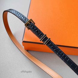 High Quality Genuine Leather Belt For Womens thin waist belts jeans skirt Small suit All-match 1.5cm Width needle Buckle Fashion luxury belts with box