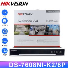 Recorder Hikvision NVR 8CH DS7608NIK2/8P 16CH DS7616NIK2/16P PoE 12MP System monitoringu i ochrony CCTV sieciowy rejestrator wideo