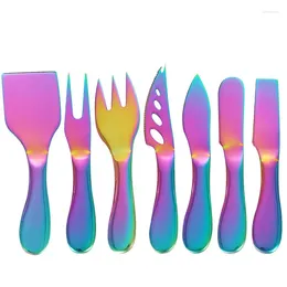 Flatware Sets Stainless Steel Cutlery Cheese Knife Cake Fork Butter Kitchen Baking Supplies