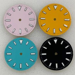 Kits 28.5mm Green Luminous Watch Dial for 2813 8215 NH35 Dials for ETA 2836 Movement Date at 3 O'clock Watch Parts Accessories