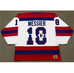 Mens 18 MARK MESSIER Indianapolis Racers K1 1978 WHA Home Hockey Jersey or custom any name or number retro Jersey1280388