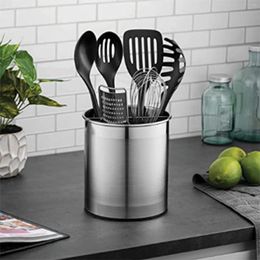 Kitchen Storage Living Room Bucket Household Stainless Steel Lidless Rotating Partition Desktop Food Dispensers