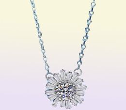 925 Sterling Silver Pendant For Women 14K White Gold GRA VVS1 Moissanite Diamond Necklace Wedding Jewelry213s2318682