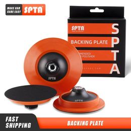 SPTA 5 125mm 6 150mm Backing Plate Backer Hook Loop Car Polishing Buffing Pad Professional Disc for Rotary Polisher 240321
