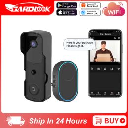 Doorbells Tuyasmart WiFi Doorbell Camera Video Door bell Intercom IR Alarm Wireless Security Camera Waterproof 1080P HD Remote Monitoring