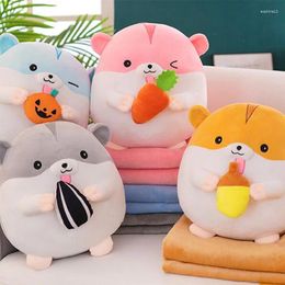 Blankets 3 In1 Stuffed Hand Warmer Bag Cartoon Animal Pillow Blanket Cute Cushion Home Car Travel For Children Girl Gift