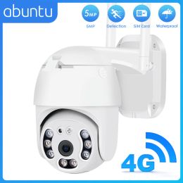 Cameras ABUNTU 4G Camera SIM Card Outdoor Wifi H.265 Wireless Camera Security Auto Tracking 1080P CCTV Camera Surveillance With SD Card