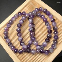 Decorative Figurines 3PCS Natural Dream Amethyst Bracelet Women Quartz Energy Bead Reiki Healing Fengshui Bangle Jewelry Gift