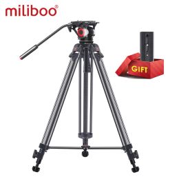 Monopods Miliboo Mtt606 Travel Tripod Only 2.9kg Weight Hydraulic Fluid Damping Video Head for Digital Slr Dslr Camera Extra Qr Plate