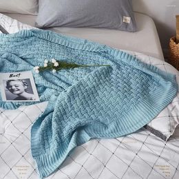 Blankets Special Offer Decorative Knitted Throw Blanket Elegant Chic Cotton Fashion Modern Bed Travel Woven Sofa For TJ8272