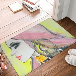 Carpets Boho Babe Fashion Painting Doormat Rug Carpet Mat Footpad Bath Anti-slip Toilet Balcony Parlour Durable Washable