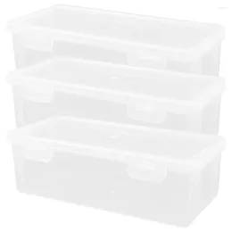 Plates 3 Pcs Go Containers Lids Bread Storage Box Fridge Holder Pickle Fruit Kitchen Organiser Loaf