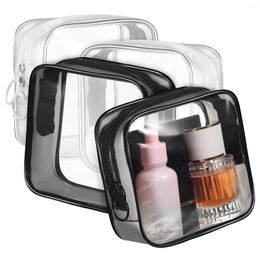 Storage Bags 4 Pcs Clear Organiser Toiletry Zipper Pouches Travel Makeup For Purse