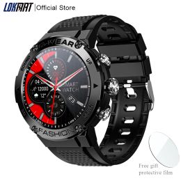 Watches LOKMAT ATTACK 5 Sport Smart Watch Full Touch Screen Bluetooth Calls Smartwatch Men Fitness Tracker Heart Rate Monitor For Phone