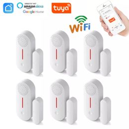 Detector Tuya Smart WiFi Door Window Sensor Sound Security Alarm Door Open Closed Detectors APP Remote Control Timing Alarm Systerm