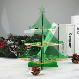 Equipments Diy Crystal Epoxy Resin Mould Christmas Tree Mould Snowflake Storage Box Jewellery Decoration Decoration Silicone Mould for Resin