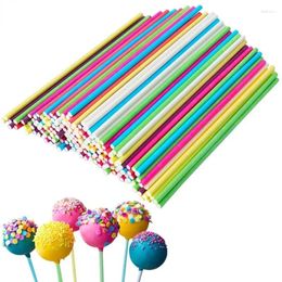 Baking Moulds 100pcs Paper Lollipop Sucker Sticks For Cake Pops Candy Popcake Stick 6-Inch By 5/32-Inch 150 3.5mm