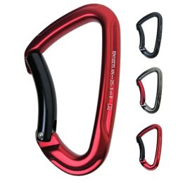 Accessories 25KN Rock Climbing Bent Quickdraw Carabiner Aluminium alloy Lock Outdoor Tree Climbing Caving Equipment