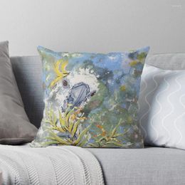 Pillow ANTIQUE ROMAN WALL PAINTING Flower Garden Flying Birds Pine Quince And Apple TreesThrow Pillows Aesthetic