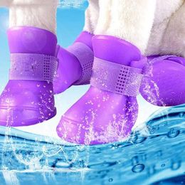 Dog Apparel Winter Shoes Waterproof Environmental Rain For Small Dogs Boots Rubber Candy Color Puppy