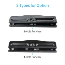 Guns Kwtrio 3/4 Hole Punch Handheld Metal Hole Puncher 10 Sheet Capacity 7mm Aperture Paper Punch for A4 A5 A7 A6 B5 Scrapbook