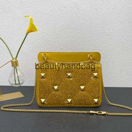 Valentines VT V-buckle Purse Lady Bags Bag Designer High Small with Trendy Diamond Crystal Rivet Chain Portable Single Shoulder Diagonal Cross