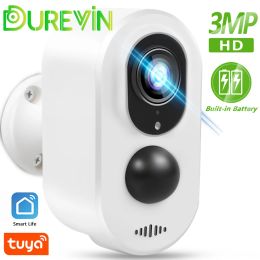 Cameras Outdoor Wireless WIFI Camera Builtin Battery 3MP HD Security Surveillance IP Camera Smart PIR Human Alarm Tuya Bullet Camera