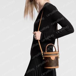 Designer Leather CANNES cylinder crossbody Shoulder metal lock Barrel-shaped Bag Women's mens Luxury tote hobo purse handbags Cosmetic Bags pochette