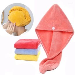 Towel Women Adult Bathroom Absorbent Quick-Drying Bath Thicker Shower Hair Cap Microfiber Wisp Dry Head