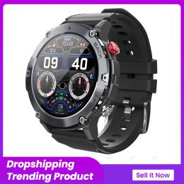 Watches 2022 Newest Rugged Smart Watch Outdoor Large Men's Watch Sport Watches IP68 Waterproof Tough Smartwatch For Men For HARDWORKERS