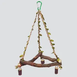 Other Bird Supplies Swing Parrot Standing Pole Hanging Rings Tiger Peony Little Sun Log Branch Cage Accessories Toys