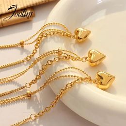 Pendant Necklaces Joolim Jewelry High End PVD Fashion No Fade Three-dimensional Love Heart Stainless Steel Necklace Trend For Women