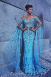 Dresses Arabic Mermaid Prom Dresses Off the Shoulders Formal Evening Gowns New Arrival Pageant Dresses Beaded Appliques Long Dresses Eveni