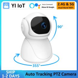 Intercom 5ghz 2.4g Dualband 1080p Wifi Wireless Auto Tracking Baby Monitor Ptz Security Surveillance Cctv Mini Yiiot Camera Alexa Google