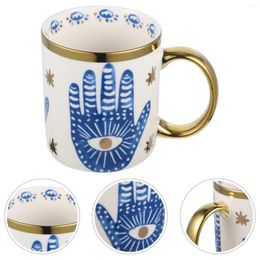 Mugs Handle Milk Cup Turkish Style Office Decor Water Desktop Coffee Ceramics Handheld Decorative Mug Cups