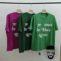 Green T-shirt Men Women Tee Short Sleeve Tops Prints 24ss