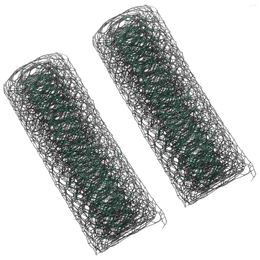 Decorative Flowers 2 Rolls Silk Screen Flower Arrangement Chicken Wire Mesh Iron Floral Netting Supply